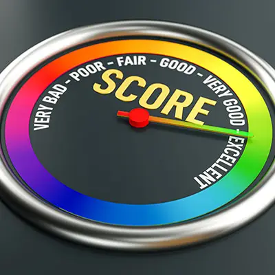 Image of credit score meter