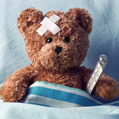 Image of injured teddy bear
