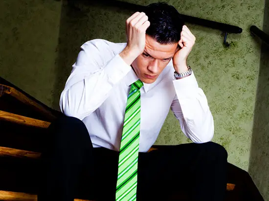 Image of stressed businessman