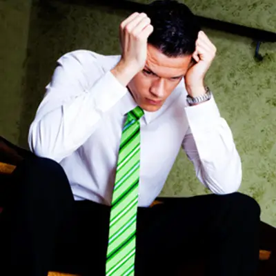 Image of stressed businessman