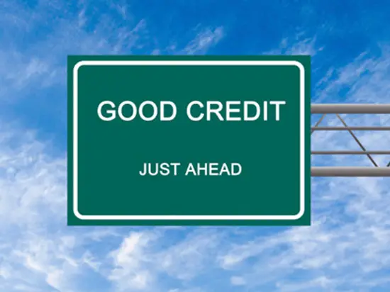 Image of road sign reading GOOD CREDIT