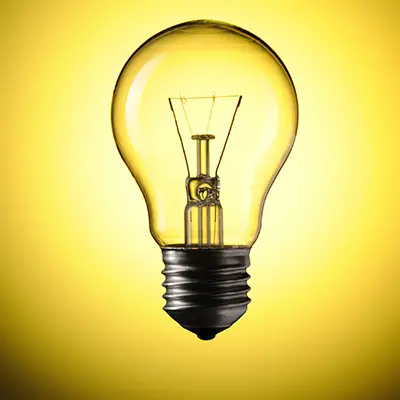 Image of light bulb glowing