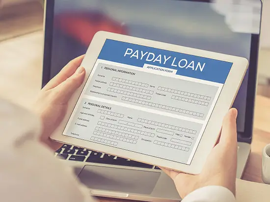 Image of payday loan application