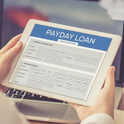 Image of payday loan application