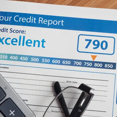 Image of credit report showing 790 credit score