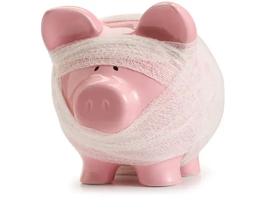 Image of bandaged piggy bank