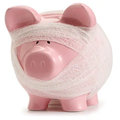 Image of bandaged piggy bank