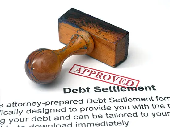 Image of a debt settlement application