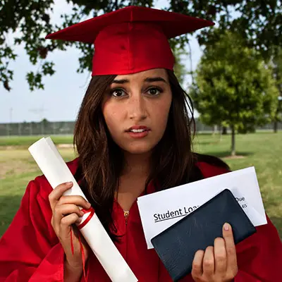 Image of troubled college graduate
